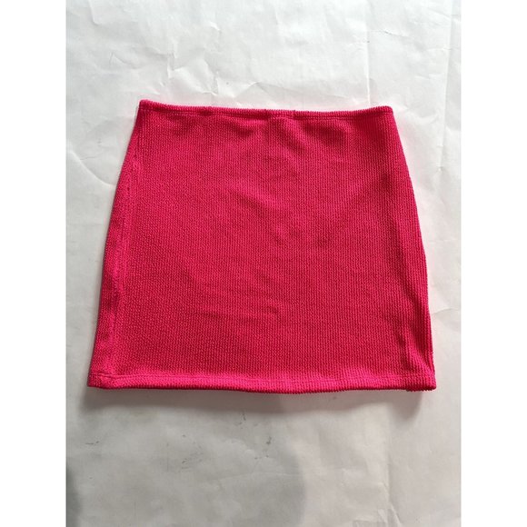 NWOT Good American Always Fits Mini Skirt in Bright Pink Size 3/4 - Picture 3 of 4